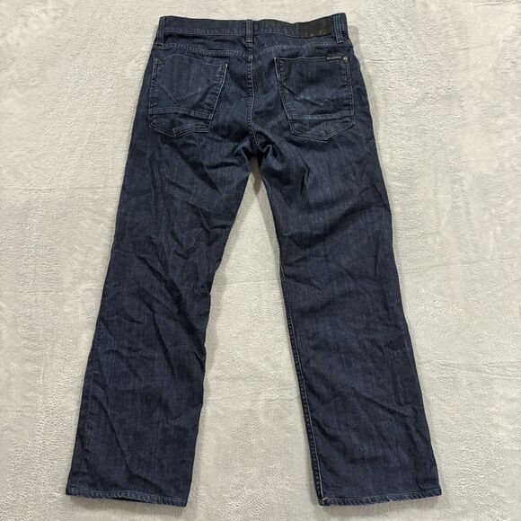 Hudson Wilde Jeans 32x29 Relaxed Straight Button Fly Cotton Blend Dark Wash MEns - Picture 2 of 9